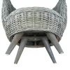 VAN DER LEEDEN Balkon & Garten Rattansessel Jakarta Grau Ø ca. 80 cm