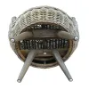 VAN DER LEEDEN Balkon & Garten Rattansessel Jakarta Grau Ø ca. 80 cm