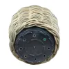 VAN DER LEEDEN DRYPOT® Rattan Pflanzkübel Grau Ø 68 cm - Sylter Körbe