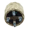 VAN DER LEEDEN DRYPOT® Rattan Pflanzkübel Grau auf Rollen Ø 68 cm - Sylter Körbe