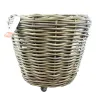 VAN DER LEEDEN DRYPOT® Rattan Pflanzkübel Grau auf Rollen Ø 83 cm - Sylter Körbe