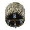 VAN DER LEEDEN DRYPOT® Rattan Pflanzkübel Grau auf Rollen Ø 83 cm - Sylter Körbe