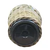 VAN DER LEEDEN DRYPOT® Rattan Pflanzkübel Grau Ø 60 cm - Sylter Körbe