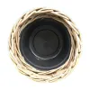 VAN DER LEEDEN DRYPOT® Rattan Pflanzkübel Grau Ø 59 cm - Sylter Körbe