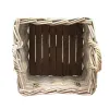 VAN DER LEEDEN Rattan Kaminholzkorb mit Rollen 40 x 40 cm