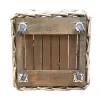 VAN DER LEEDEN Rattan Kaminholzkorb mit Rollen 40 x 40 cm