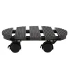 Esschert Design Pflanzenroller Outdoor rund mit Rillen Ø 28 cm - WPC
