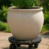 Esschert Design Pflanzenroller Outdoor rund mit Rillen Ø 28 cm - WPC