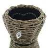 VAN DER LEEDEN DRYPOT® Rattan Pflanzkübel Grau Ø 47 cm - Sylter Körbe