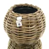 VAN DER LEEDEN DRYPOT® Rattan Tina Pflanzkübel Braun Ø 58 cm - Sylter Körbe