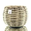 VAN DER LEEDEN DRYPOT® Rattan Tina Pflanzkübel Grau Ø 48 cm - Sylter Körbe