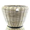 VAN DER LEEDEN DRYPOT® Rattan Pflanzgefäß Grau ca. Ø 80 cm - Sylter Körbe