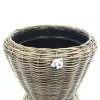VAN DER LEEDEN DRYPOT® Rattan Pflanzgefäß Grau ca. Ø 80 cm - Sylter Körbe
