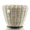 VAN DER LEEDEN DRYPOT® Rattan Pflanzgefäß Grau ca. Ø 65 cm - Sylter Körbe