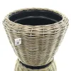 VAN DER LEEDEN DRYPOT® Rattan Pflanzgefäß Grau ca. Ø 65 cm - Sylter Körbe