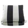 VAN DER LEEDEN Kissen Schwarz & Weiß gestreift 40 cm x 35 cm