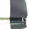 VAN DER LEEDEN Kissen Schwarz & Weiß gestreift 40 cm x 35 cm