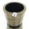 VAN DER LEEDEN DRYPOT® Stripe Rattan Pflanzkübel Grau Ø 35 cm - Sylter Körbe