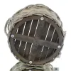 VAN DER LEEDEN Sonnenschirmständer Rattan grau Ø 48 Höhe 25 cm
