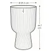 elho® Vibes Übertopf Fold Cup Leinenweiß Ø 30 cm - Kunststoff