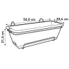 elho® Barcelona Balkonkasten Honiggelb 50 cm all-in-1 mit Halterung