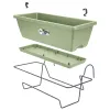 elho® Barcelona Balkonkasten Pistaziengrün 50 cm all-in-1 mit Halterung