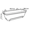 elho® Barcelona Balkonkasten Anthrazit 50 cm all-in-1 mit Halterung