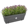 elho® Loft Urban Balkonkasten all-in-1 Anthrazit 50 cm mit Halter