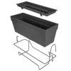 elho® Loft Urban Balkonkasten all-in-1 Anthrazit 50 cm mit Halter