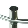 4er Stab-Kerzenhalter Metall-Adventsring Silberfarben Ø 23 cm x 3,5 cm