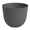 artevasi© HAVANA TROPICAL Pflanztopf Mud Grey dunkelgrau Ø 20 cm - Kunststoff