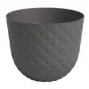 artevasi© HAVANA TROPICAL Pflanztopf Mud Grey dunkelgrau Ø 30 cm - Kunststoff