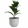 artevasi© HAVANA WAVES Pflanztopf Limestone Grey hellgrau Ø 20 cm - Kunststoff