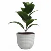 artevasi© HAVANA WAVES Pflanztopf Limestone Grey hellgrau Ø 40 cm - Kunststoff