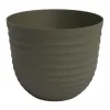 artevasi© HAVANA WAVES Pflanztopf Moss Green dunkelgrün Ø 20 cm - Kunststoff
