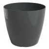 artevasi© SAN REMO Übertopf Anthrazit glänzend Ø 20 cm - Kunststoff