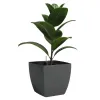artevasi© SIENA Pflanzgefäß Anthrazit mit Bewässerungssystem 30 cm - Kunststoff