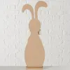 Boltze Osterdeko Hase Bernado M braun mit beigefarbener Schleife 60 cm - Holz & MDF