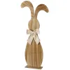 Boltze Osterdeko Hase Bernado L braun mit beigefarbener Schleife 90 cm - Holz & MDF