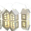 Boltze Lichterkette Piccolo Motiv Haus Weiß - L 185 cm