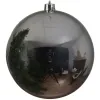Bruchfeste Outdoor XXL Weihnachtskugel Silberfarben Ø 25 cm aus Kunststoff