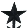 Bruchfeste Weihnachtsbaumspitze Stern Schwarz mit Glitter Ø 19 cm - Kunststoff