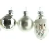 Christbaumkugeln Figuren Mix Silberfarben aus Glas - 9er Set