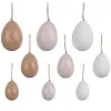 Decoris® Oster Dekoeier Braun Weiß & Rosa in 3 Größen im Netzbeutel - 20 Stück