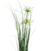DPI Sonnenhut Cremeweiß mit 2 Blüten & Gras 92 cm - Kunstblumen