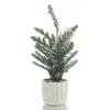 DPI Weihnachtsbaum beschneit im weißen Topf Höhe 42 cm - Kunststoff & Zement