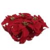 DPI Weihnachtssterne - Poinsettien mit Krokodilklemme 4er Pack - Kunstblumen