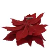 DPI Weihnachtssterne - Poinsettien mit Krokodilklemme 4er Pack - Kunstblumen