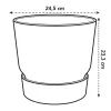 elho® Greenville Pflanzgefäß Living Black Schwarz Ø 25 cm - Kunststoff