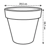 elho® Pure Round Pflanzgefäß Anthrazit Ø 39 cm - Kunststoff